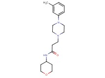 3-[4-(3-methylphenyl)-1-piperazinyl]-N-(tetrahydro-2H-pyran-4-yl)propanamide