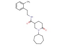 1-cycloheptyl-N-[2-(2-methylphenyl)ethyl]-6-oxo-3-piperidinecarboxamide