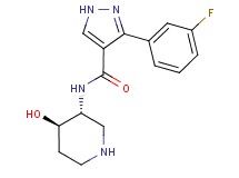 3-(3-fluorophenyl)-N-[rel-(3R,4R)-4-hydroxy-3-piperidinyl]-1H-pyrazole-4-carboxamide dihydrochloride