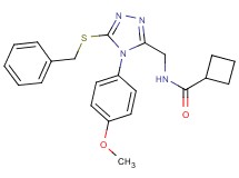 N-{[5-(benzylthio)-4-(4-methoxyphenyl)-4H-1,2,4-triazol-3-yl]methyl}cyclobutanecarboxamide