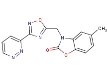 5-methyl-3-{[3-(3-pyridazinyl)-1,2,4-oxadiazol-5-yl]methyl}-1,3-benzoxazol-2(3H)-one