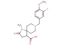 8-(3-fluoro-4-methoxybenzyl)-1-methyl-2-oxo-1,8-diazaspiro[4.5]decane-4-carboxylic acid
