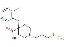 4-(2-fluorophenoxy)-1-[3-(methylthio)propyl]piperidine-4-carboxylic acid