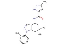 N-[6,6-dimethyl-1-(2-methylphenyl)-4,5,6,7-tetrahydro-1H-indazol-4-yl]-3-methyl-1H-pyrazole-5-carboxamide
