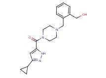 [2-({4-[(3-cyclopropyl-1H-pyrazol-5-yl)carbonyl]piperazin-1-yl}methyl)phenyl]methanol