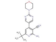 2-amino-6-tert-butyl-4-(2-morpholin-4-ylpyrimidin-5-yl)nicotinonitrile