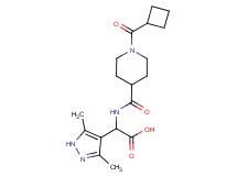 ({[1-(cyclobutylcarbonyl)-4-piperidinyl]carbonyl}amino)(3,5-dimethyl-1H-pyrazol-4-yl)acetic acid