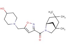 1-[(3-{[(1S*,5R*)-1,3,3-trimethyl-6-azabicyclo[3.2.1]oct-6-yl]carbonyl}isoxazol-5-yl)methyl]piperidin-4-ol