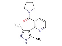 2-(3,5-dimethyl-1H-pyrazol-4-yl)-3-(pyrrolidin-1-ylcarbonyl)pyridine