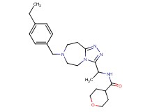 N-{1-[7-(4-ethylbenzyl)-6,7,8,9-tetrahydro-5H-[1,2,4]triazolo[4,3-d][1,4]diazepin-3-yl]ethyl}tetrahydro-2H-pyran-4-carboxamide
