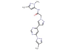 N-(1,3-dimethyl-1H-pyrazol-5-yl)-2-{4-[6-(4-methyl-1H-pyrazol-1-yl)pyrimidin-4-yl]-1H-pyrazol-1-yl}acetamide