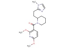 2,6-dimethoxy-3-({2-[2-(1-methyl-1H-imidazol-2-yl)ethyl]-1-piperidinyl}carbonyl)pyridine