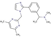 1-(3-{1-[(4,6-dimethylpyrimidin-2-yl)methyl]-1H-imidazol-2-yl}phenyl)-N,N-dimethylethanamine