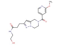 N-(2-hydroxyethyl)-3-[5-(2-methoxyisonicotinoyl)-4,5,6,7-tetrahydropyrazolo[1,5-a]pyrazin-2-yl]propanamide