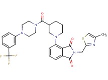 2-[(4-methyl-1,3-thiazol-2-yl)methyl]-4-[3-({4-[3-(trifluoromethyl)phenyl]-1-piperazinyl}carbonyl)-1-piperidinyl]-1H-isoindole-1,3(2H)-dione