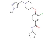 3-chloro-N-cyclopentyl-4-({1-[(1-methyl-1H-pyrazol-4-yl)methyl]-4-piperidinyl}oxy)benzamide