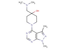 4-[(dimethylamino)methyl]-1-(1,3-dimethyl-1H-pyrazolo[3,4-d]pyrimidin-4-yl)-4-piperidinol