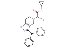 N-cyclopropyl-2-[3-(diphenylmethyl)-1,4,6,7-tetrahydro-5H-pyrazolo[4,3-c]pyridin-5-yl]propanamide