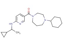 5-[(4-cyclohexyl-1,4-diazepan-1-yl)carbonyl]-N-(1-cyclopropylethyl)-2-pyridinamine