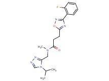3-[3-(2-fluorophenyl)-1,2,4-oxadiazol-5-yl]-N-[(4-isopropyl-4H-1,2,4-triazol-3-yl)methyl]-N-methylpropanamide