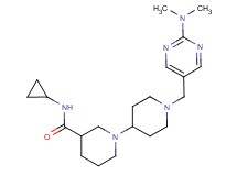 N-cyclopropyl-1'-{[2-(dimethylamino)pyrimidin-5-yl]methyl}-1,4'-bipiperidine-3-carboxamide