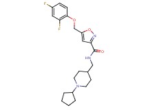 N-[(1-cyclopentyl-4-piperidinyl)methyl]-5-[(2,4-difluorophenoxy)methyl]-3-isoxazolecarboxamide