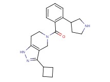 3-cyclobutyl-5-[2-(3-pyrrolidinyl)benzoyl]-4,5,6,7-tetrahydro-1H-pyrazolo[4,3-c]pyridine hydrochloride