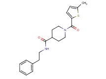 1-[(5-methyl-2-thienyl)carbonyl]-N-(2-phenylethyl)-4-piperidinecarboxamide