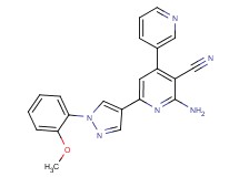 2'-amino-6'-[1-(2-methoxyphenyl)-1H-pyrazol-4-yl]-3,4'-bipyridine-3'-carbonitrile