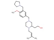 2-[4-[4-methoxy-3-(1-pyrrolidinylmethyl)benzyl]-1-(3-methyl-2-buten-1-yl)-2-piperazinyl]ethanol