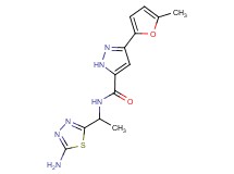 N-[1-(5-amino-1,3,4-thiadiazol-2-yl)ethyl]-3-(5-methyl-2-furyl)-1H-pyrazole-5-carboxamide