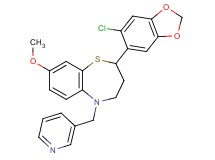 2-(6-chloro-1,3-benzodioxol-5-yl)-8-methoxy-5-(3-pyridinylmethyl)-2,3,4,5-tetrahydro-1,5-benzothiazepine