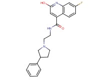 7-fluoro-2-hydroxy-N-[2-(3-phenyl-1-pyrrolidinyl)ethyl]-4-quinolinecarboxamide