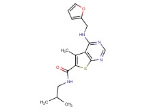 4-[(2-furylmethyl)amino]-N-isobutyl-5-methylthieno[2,3-d]pyrimidine-6-carboxamide