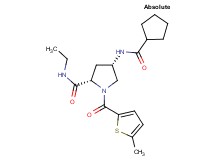 (4S)-4-[(cyclopentylcarbonyl)amino]-N-ethyl-1-[(5-methyl-2-thienyl)carbonyl]-L-prolinamide