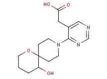 [4-(5-hydroxy-1-oxa-9-azaspiro[5.5]undec-9-yl)pyrimidin-5-yl]acetic acid