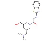 {(3R*,5R*)-1-(N-1,3-benzothiazol-2-ylglycyl)-5-[(dimethylamino)methyl]piperidin-3-yl}methanol