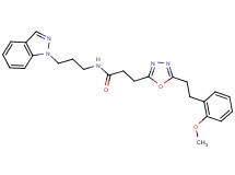 N-[3-(1H-indazol-1-yl)propyl]-3-{5-[2-(2-methoxyphenyl)ethyl]-1,3,4-oxadiazol-2-yl}propanamide