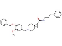 6-[4-(benzyloxy)-3-methoxybenzyl]-N-(3-phenylpropyl)-6-azaspiro[2.5]octane-1-carboxamide