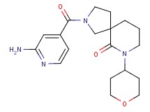 2-(2-aminoisonicotinoyl)-7-(tetrahydro-2H-pyran-4-yl)-2,7-diazaspiro[4.5]decan-6-one
