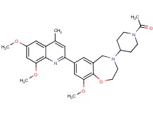 4-(1-acetyl-4-piperidinyl)-7-(6,8-dimethoxy-4-methyl-2-quinolinyl)-9-methoxy-2,3,4,5-tetrahydro-1,4-benzoxazepine