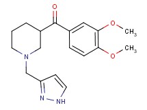 (3,4-dimethoxyphenyl)[1-(1H-pyrazol-3-ylmethyl)-3-piperidinyl]methanone