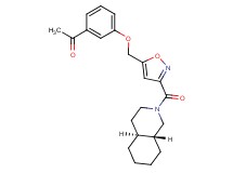 1-[3-({3-[(4aS*,8aR*)-octahydro-2(1H)-isoquinolinylcarbonyl]-5-isoxazolyl}methoxy)phenyl]ethanone