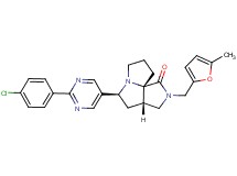 (3aS*,5S*,9aS*)-5-[2-(4-chlorophenyl)-5-pyrimidinyl]-2-[(5-methyl-2-furyl)methyl]hexahydro-7H-pyrrolo[3,4-g]pyrrolizin-1(2H)-one