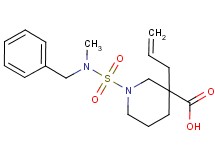 3-allyl-1-{[benzyl(methyl)amino]sulfonyl}-3-piperidinecarboxylic acid