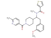 N-(2-(3-methoxyphenyl)-1-{1-[(6-methyl-3-pyridinyl)carbonyl]-4-piperidinyl}ethyl)-N-methyl-3-thiophenecarboxamide