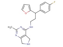 N-[3-(4-fluorophenyl)-3-(2-furyl)propyl]-2-methyl-6,7-dihydro-5H-pyrrolo[3,4-d]pyrimidin-4-amine