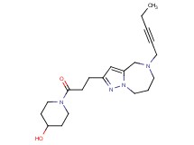 1-{3-[5-(2-pentyn-1-yl)-5,6,7,8-tetrahydro-4H-pyrazolo[1,5-a][1,4]diazepin-2-yl]propanoyl}-4-piperidinol