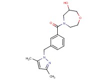 4-{3-[(3,5-dimethyl-1H-pyrazol-1-yl)methyl]benzoyl}-1,4-oxazepan-6-ol