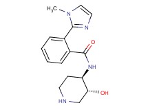 N-[rel-(3R,4R)-3-hydroxy-4-piperidinyl]-2-(1-methyl-1H-imidazol-2-yl)benzamide dihydrochloride